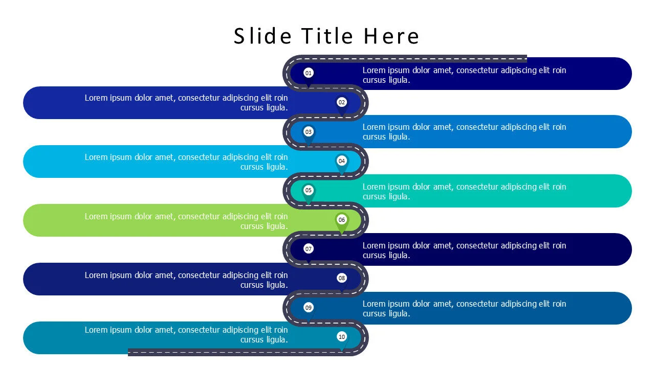 10 points Roadmap infographic
