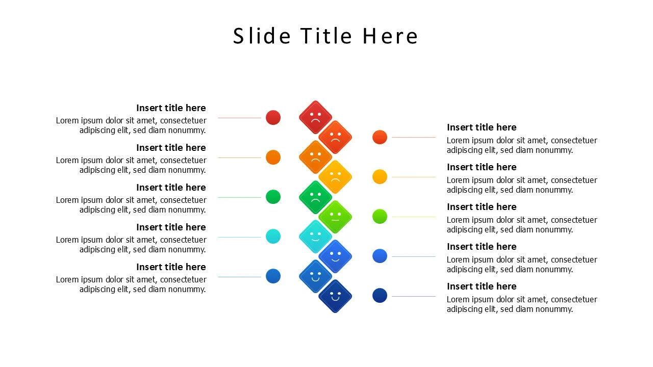10 points colored emojis testimonials infographic
