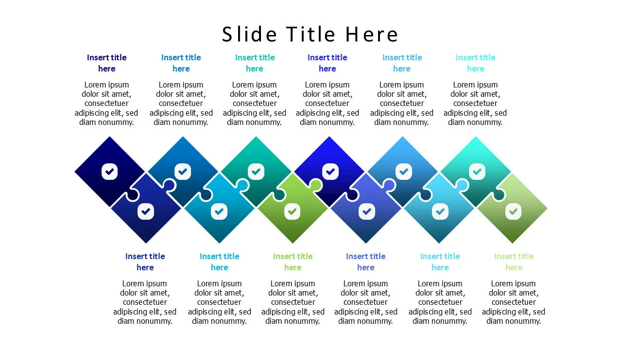 12 points puzzle infographic