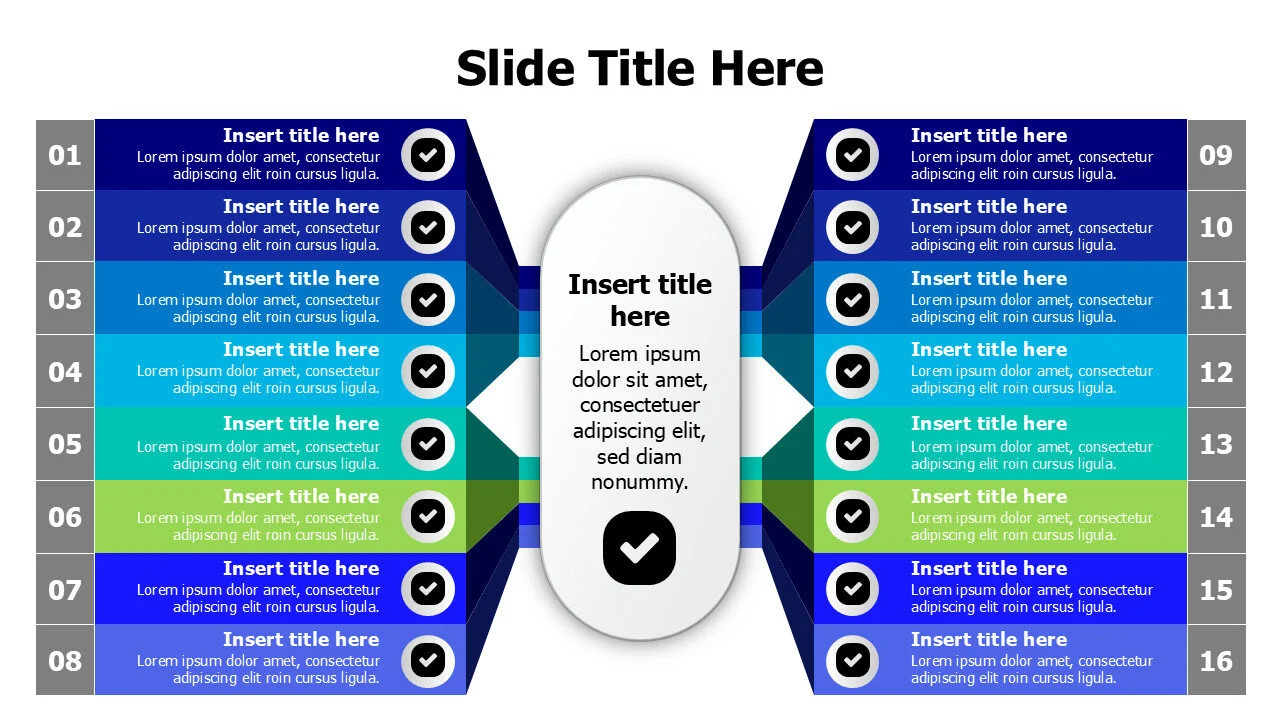 6 points branching infographic