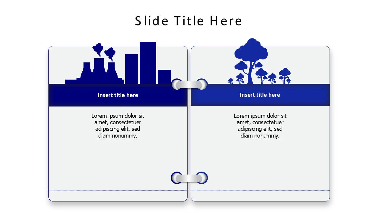 2 facing pages environment infographic