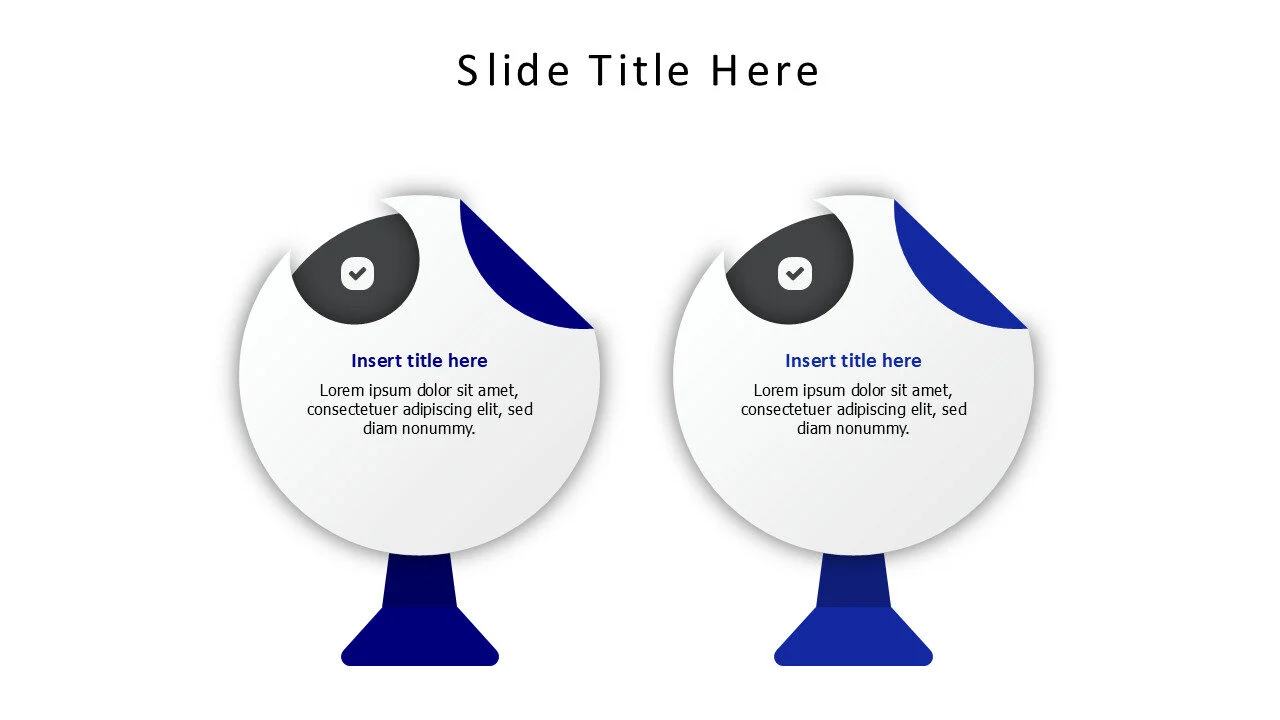 2 handed circles with icons infographic