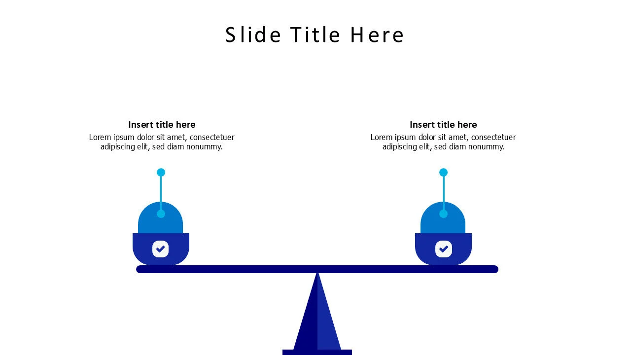 2 points balance infographic