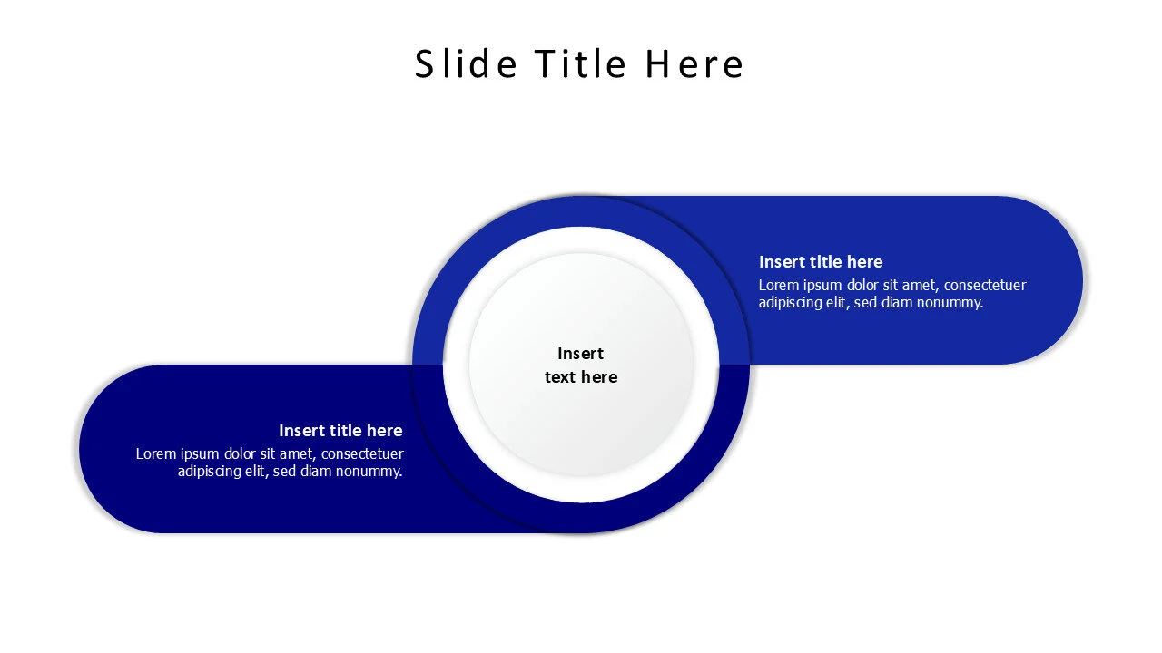 2 points colored opposite stripes infographic