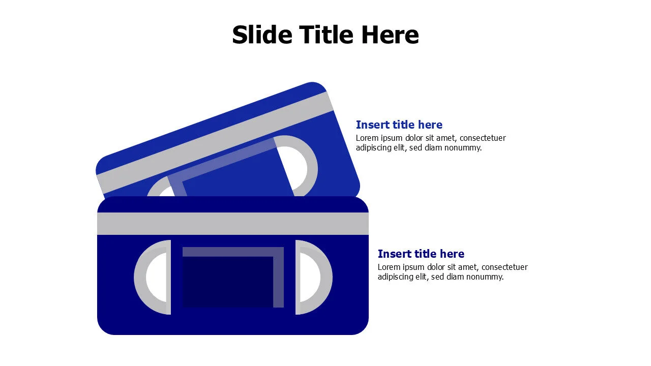 2 points colored videotapes infographic