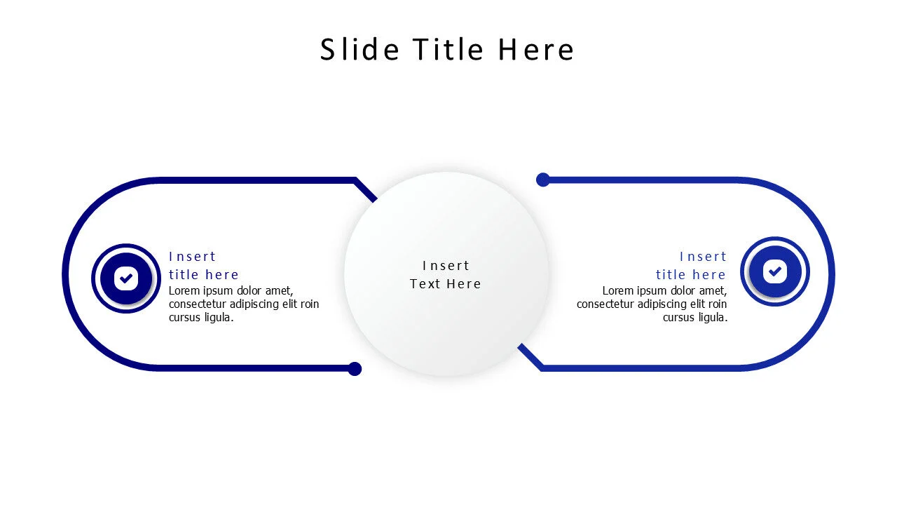 2 points comparison outline shape infographic