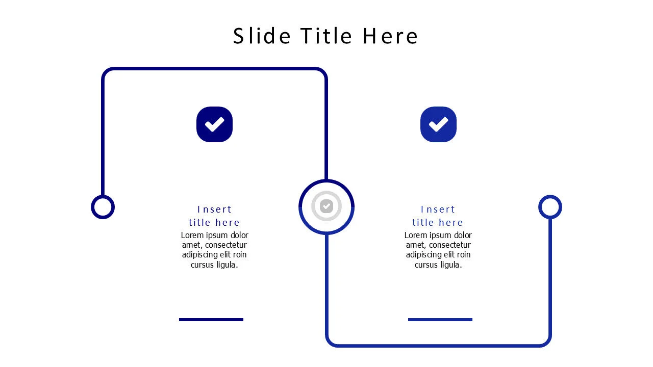 2 points ouline shape comparison infographic