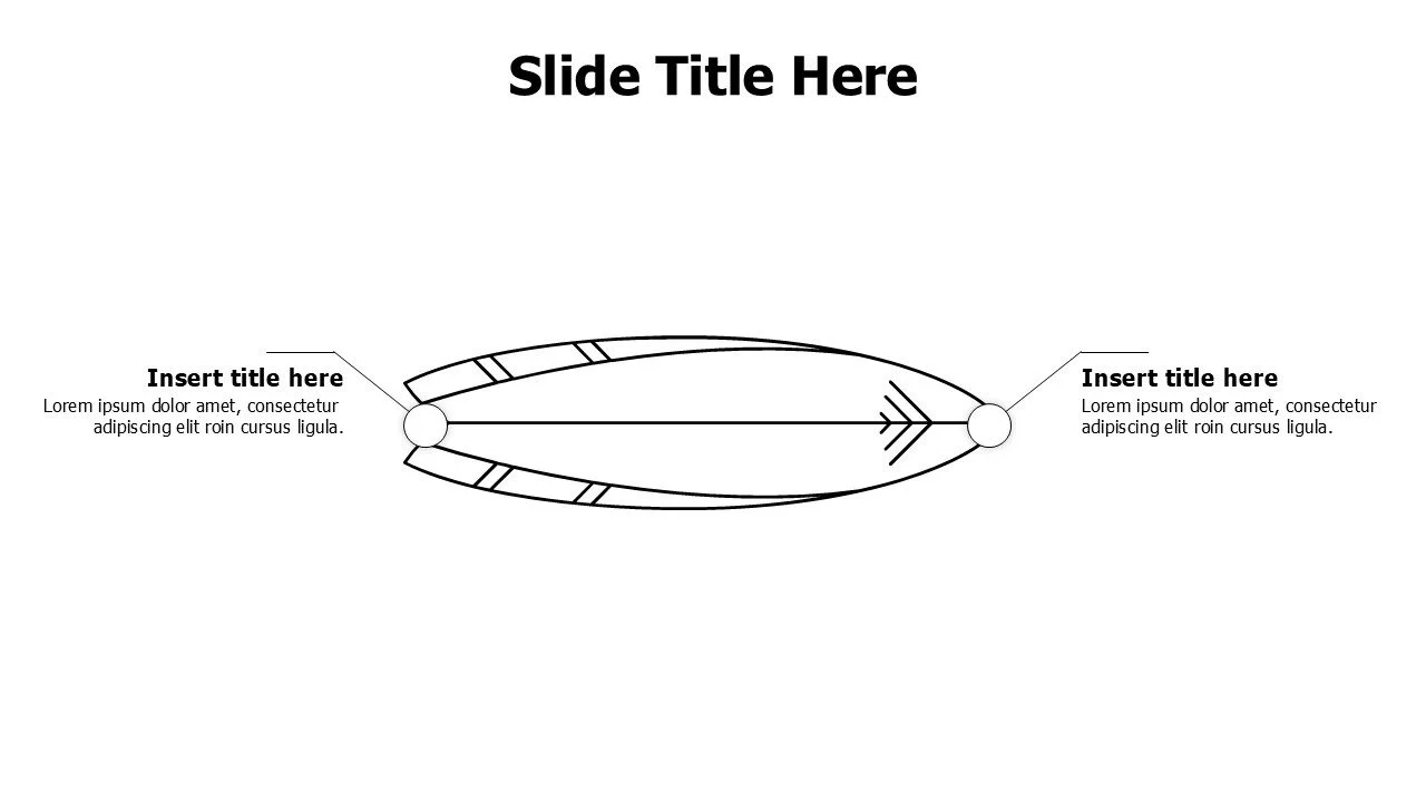 2 points outline water skiing board infographic