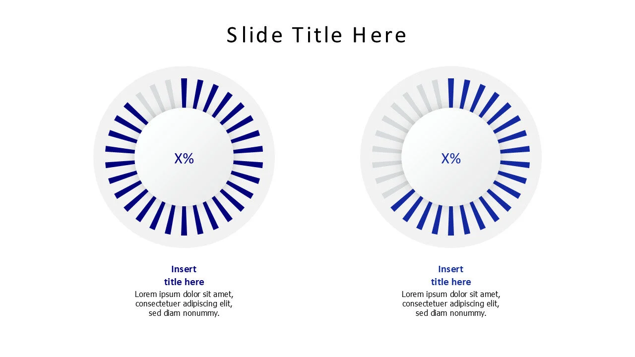 2 round charts infographic with percentage