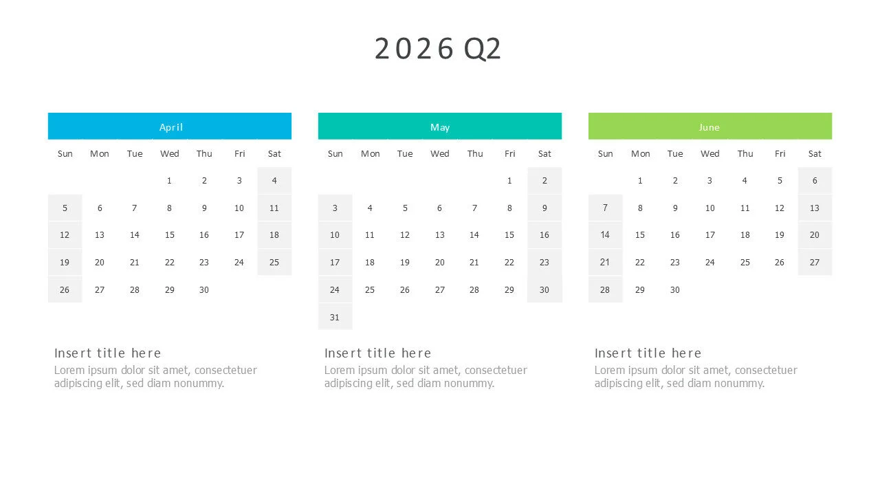 2026 Q2 Calendar