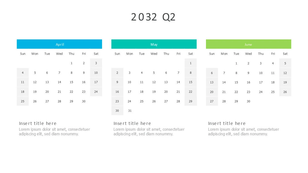 2032 Q2 Calendar