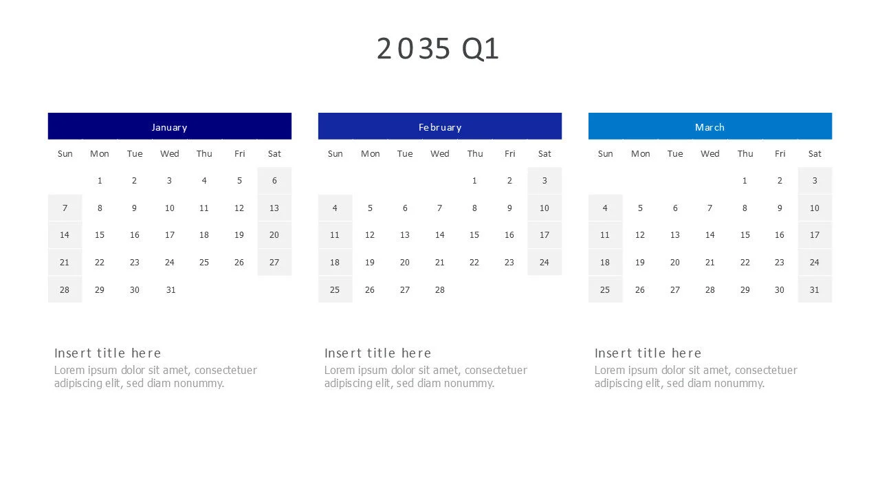2035 Q1 Calendar