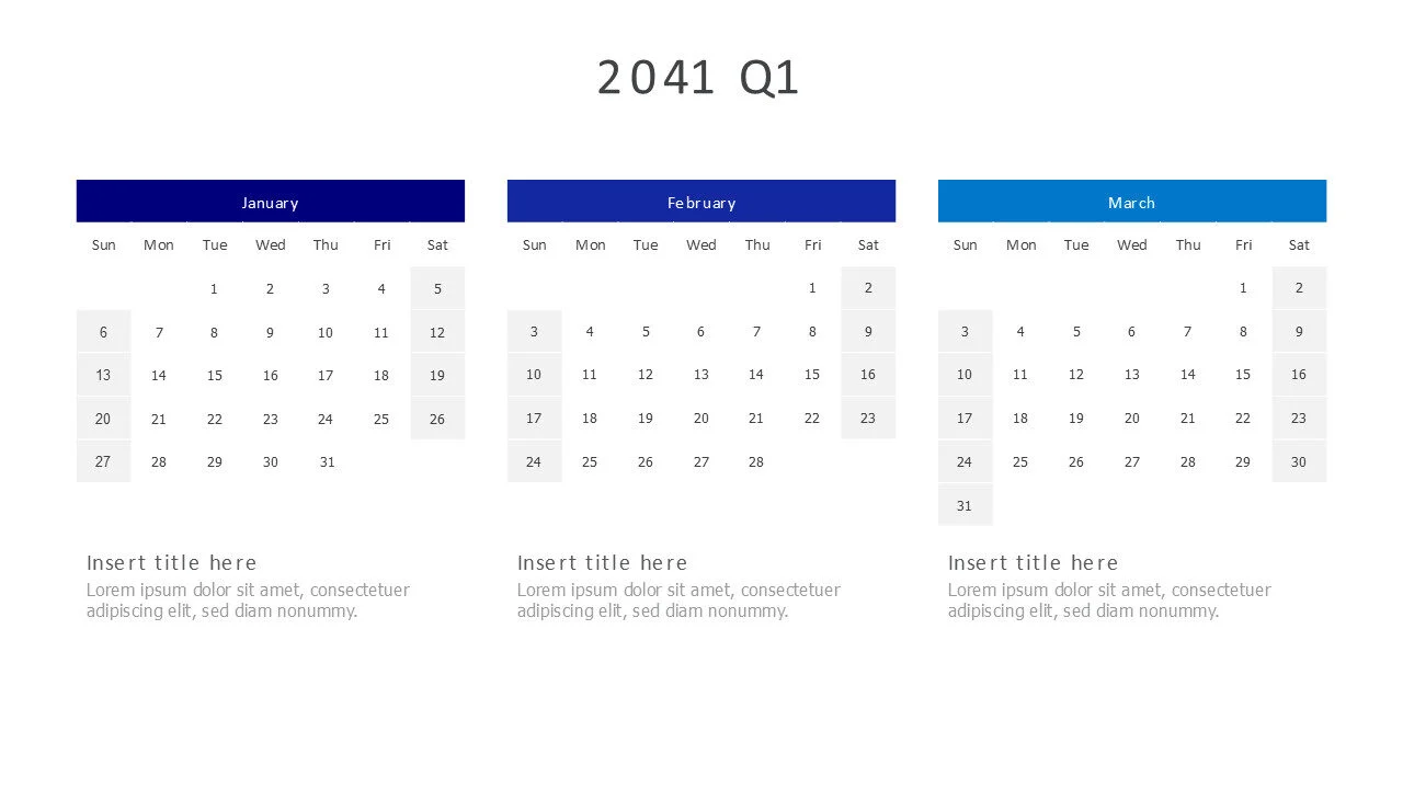 2041 Q1 Calendar