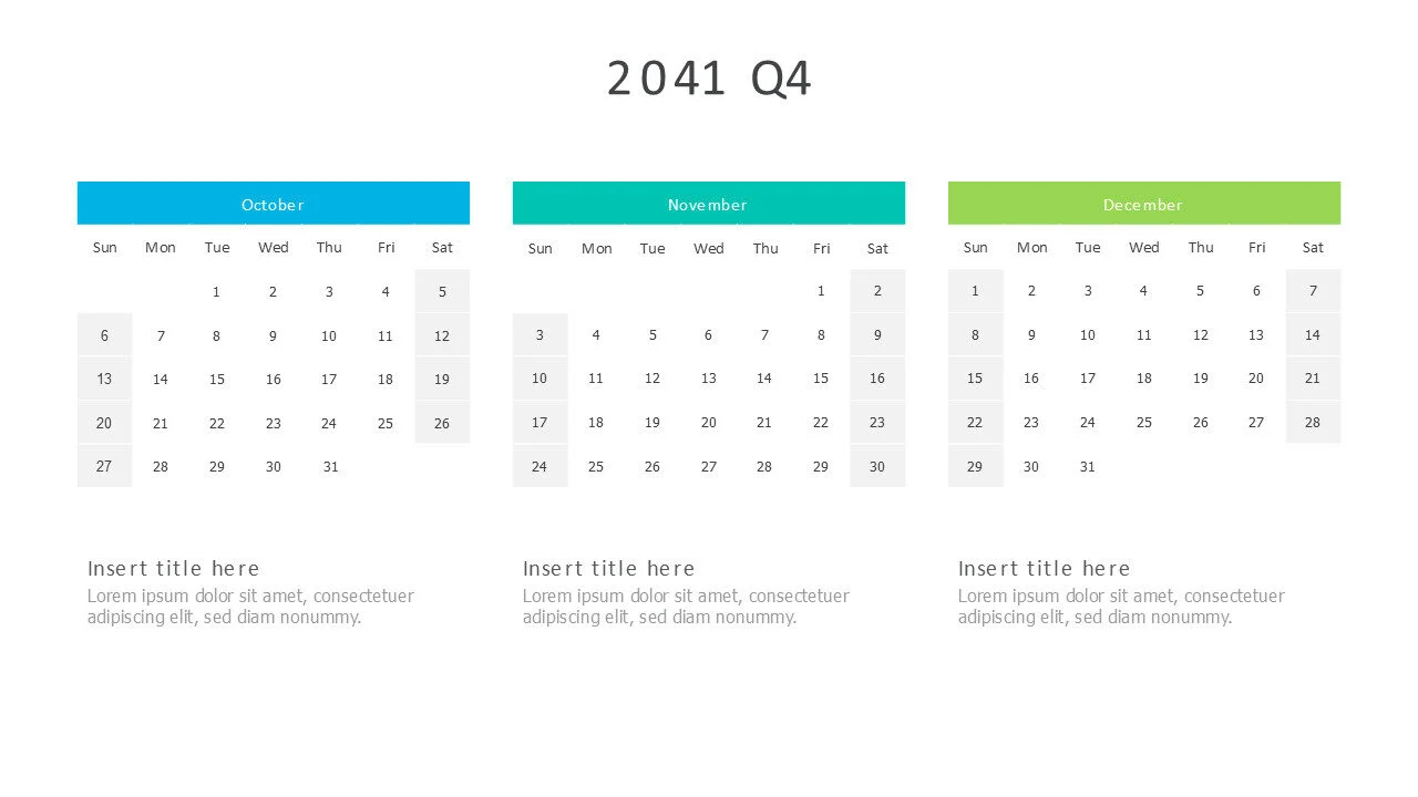 2041 Q4 Calendar