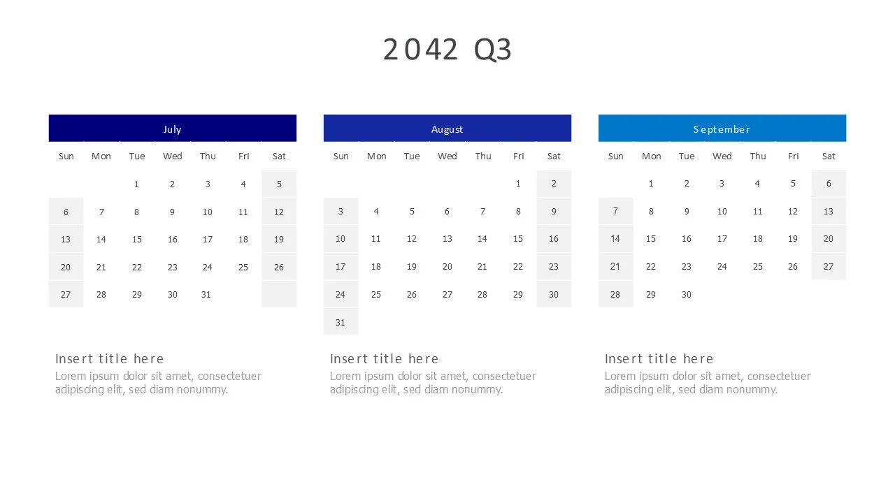 2042 Q3 Calendar