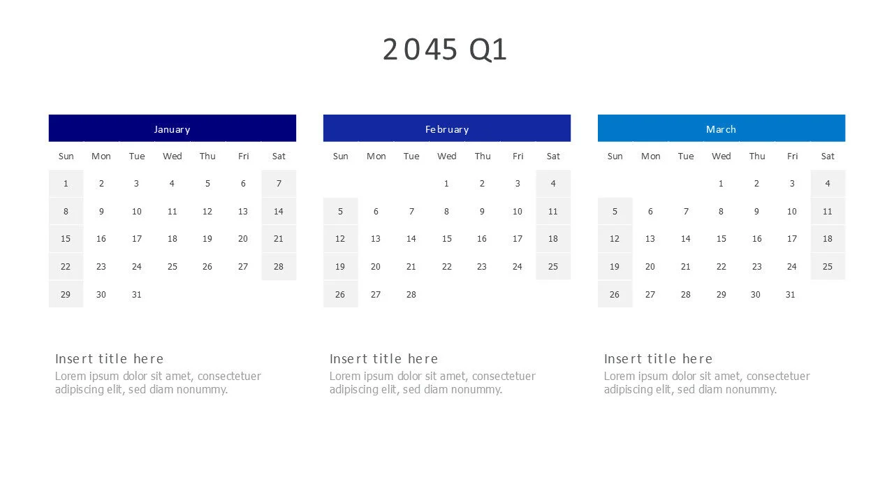 2045 Q1 Calendar