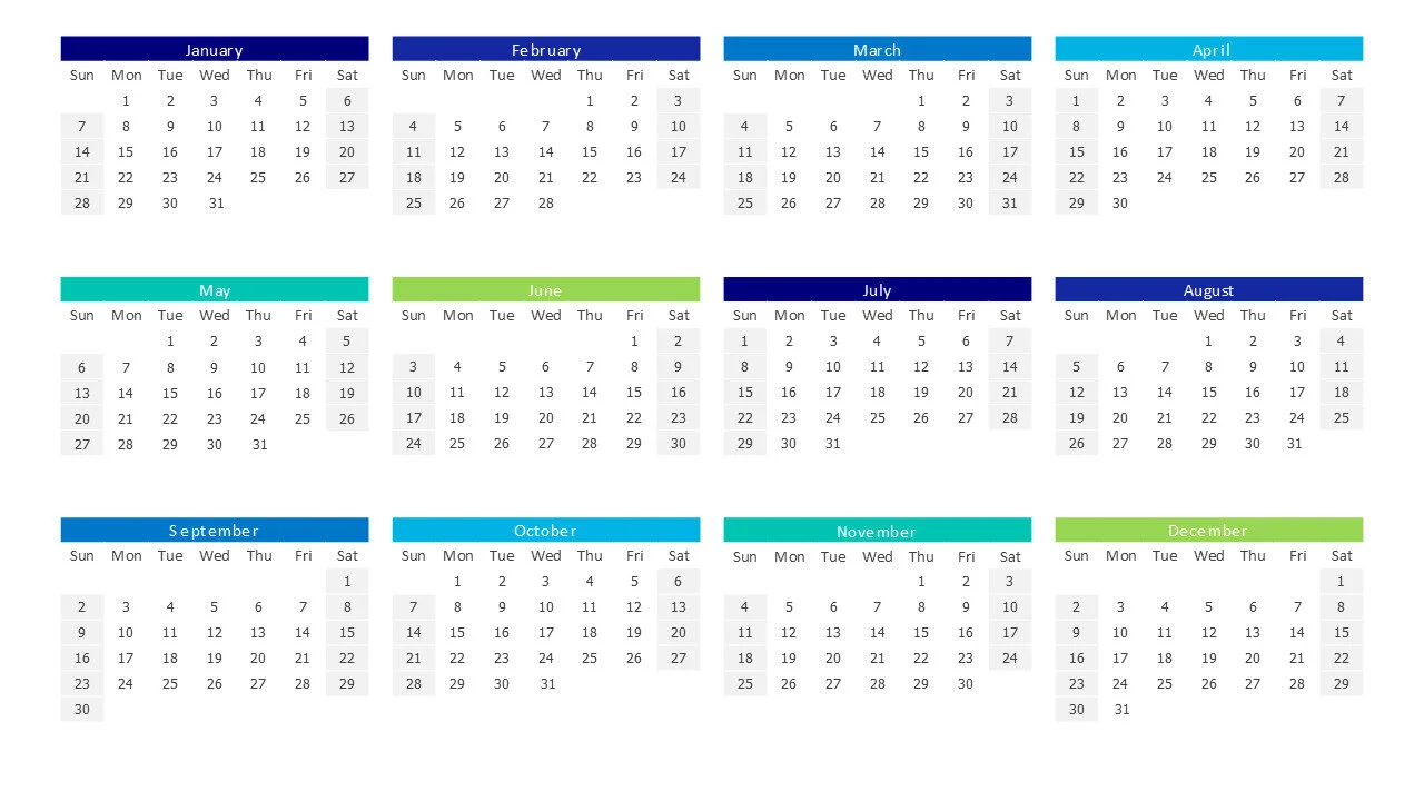 2046 Monthly Calendar