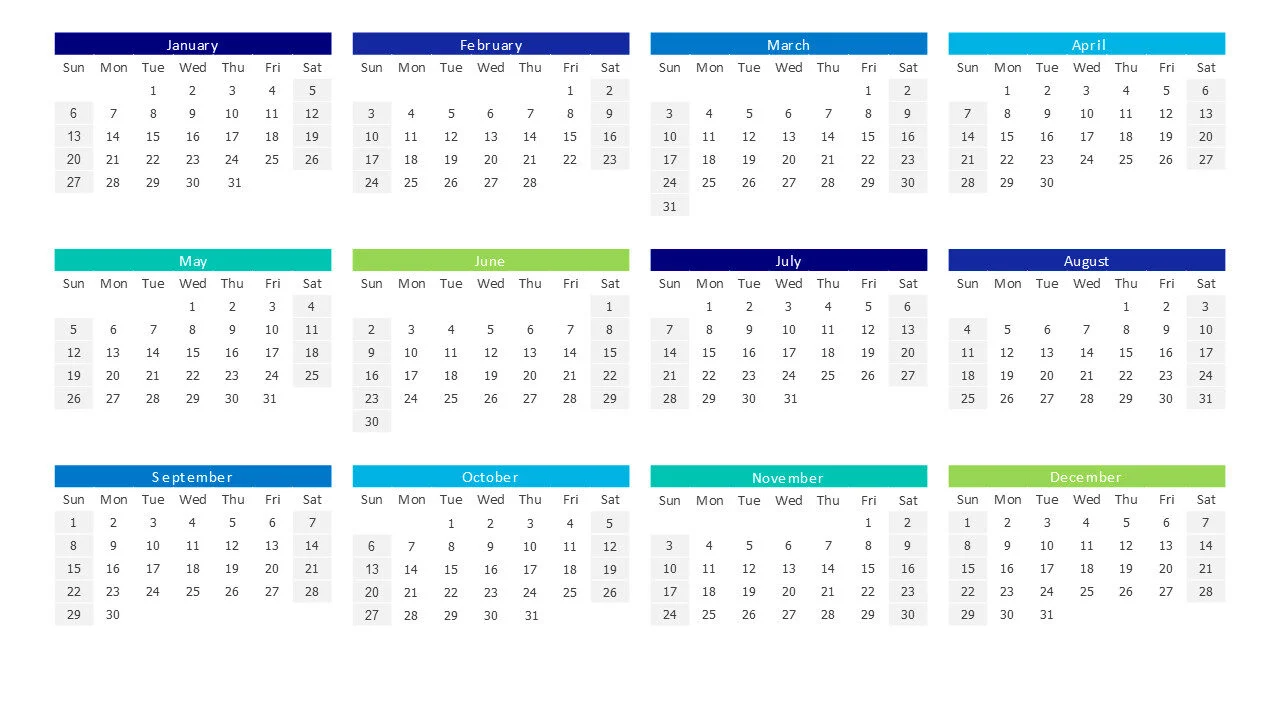 2047 Monthly Calendar