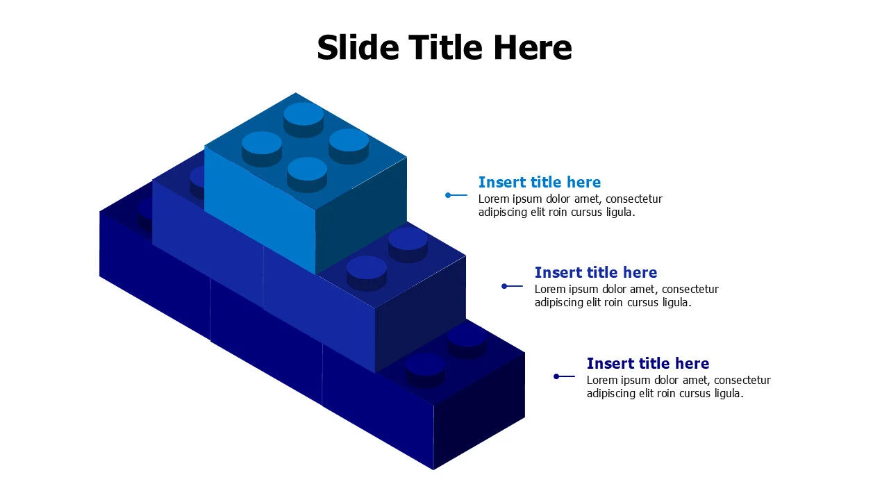3 3D cubes puzzle infographic