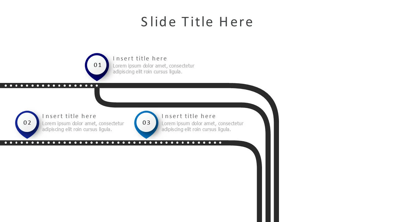 3 Steps roadmap infographic