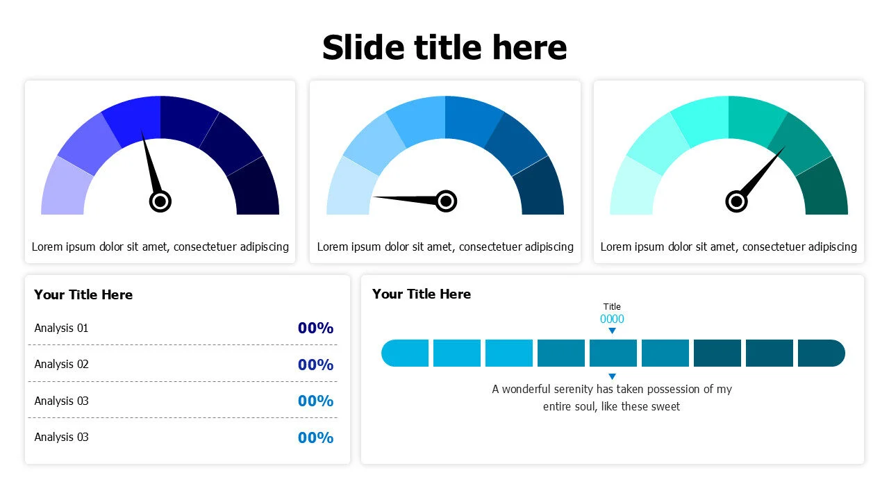 3 colored meters dashboard