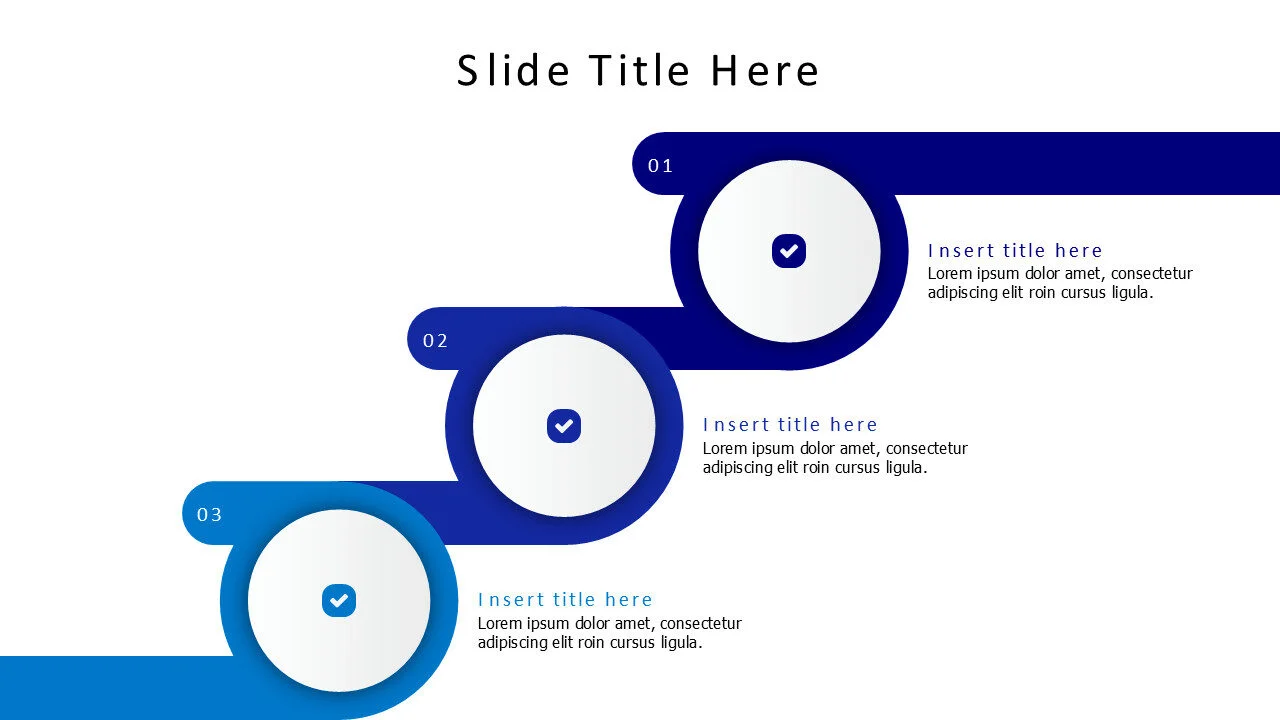 3 levels with icons and numbering infographic