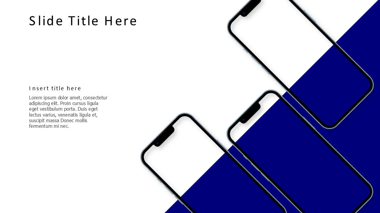 3 mobiles placeholders