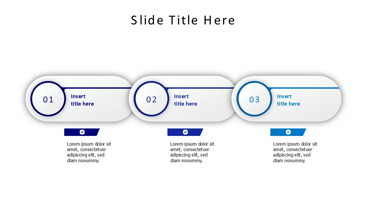 3 overlayed curved shapes with numbering infographic