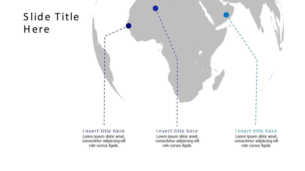 3 points africa map infographic