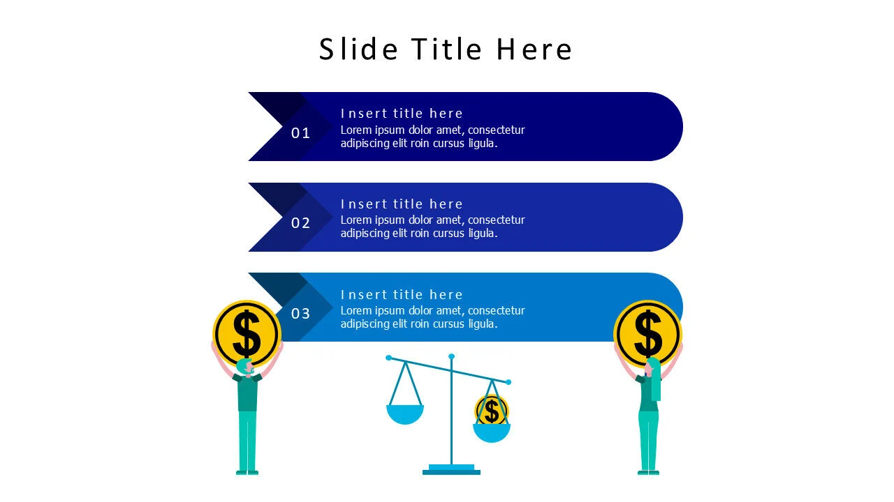 3 points balance money infographic