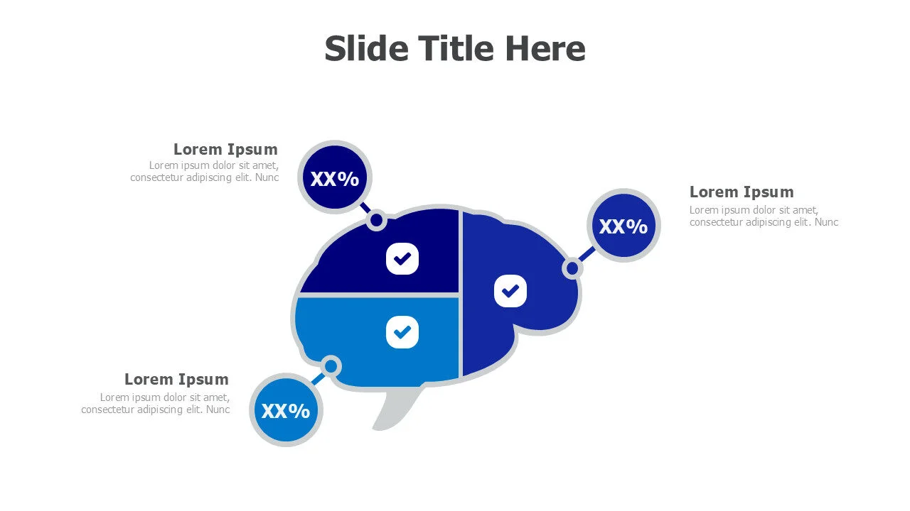 3 points brain infographic 14