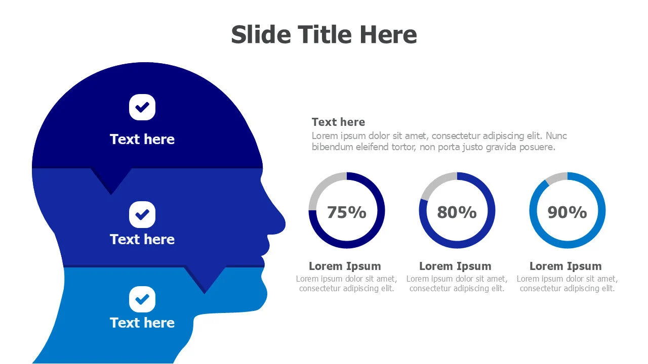 3 points brain infographic 6