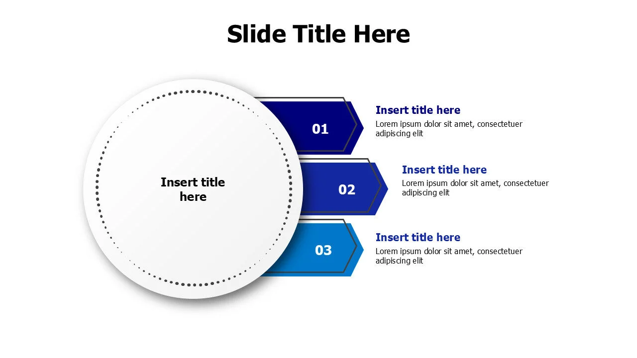 3 points branching from circle