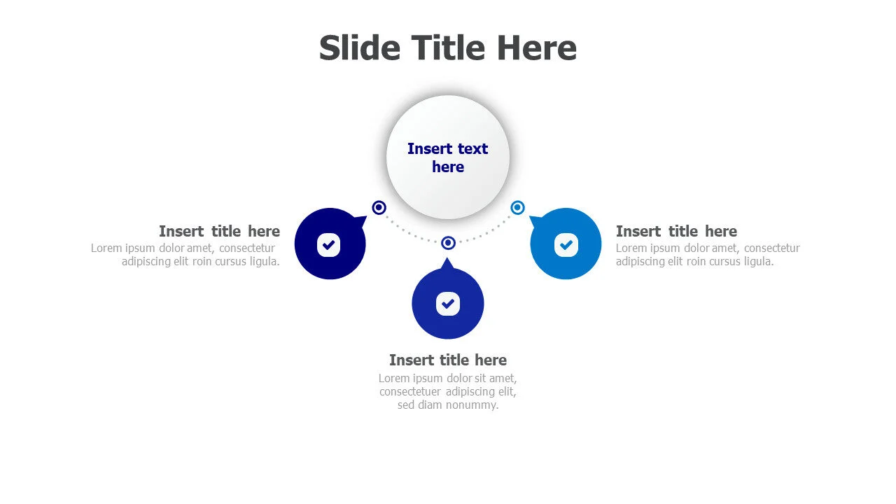 3 points branching from heading infographic v3.0