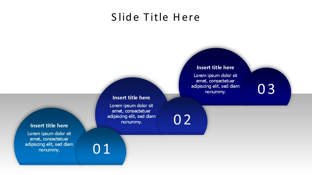 3 points circles infographic