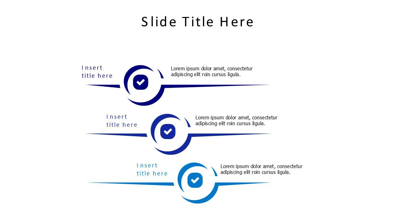3 points colored shadows infographic with icons