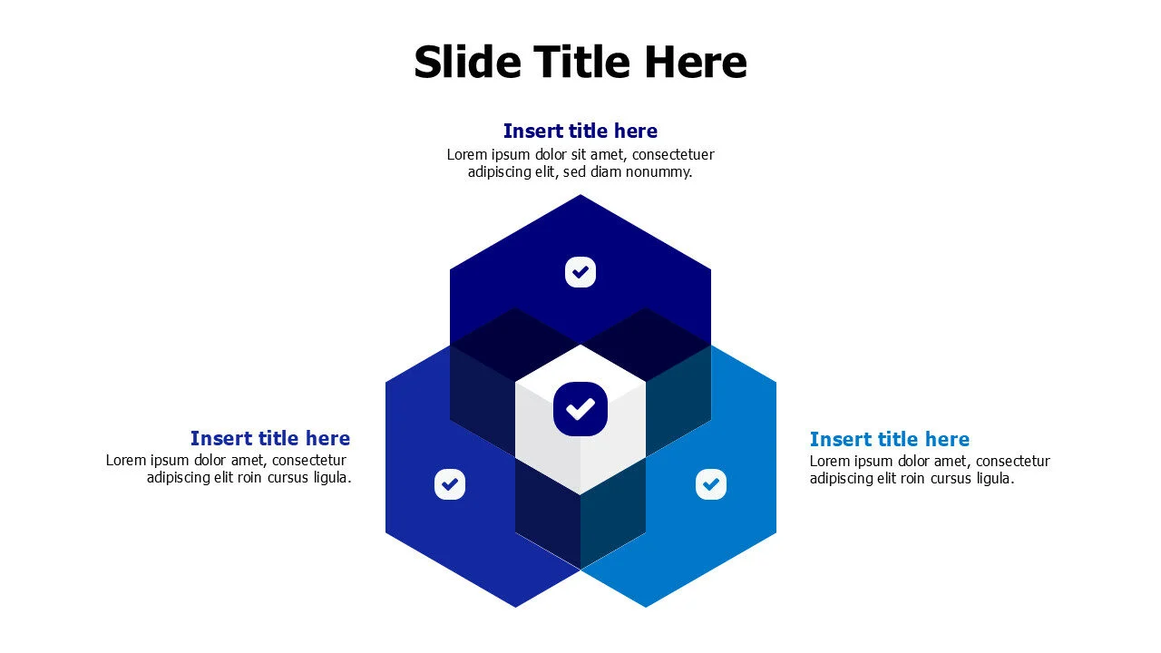 3 points cube infographic