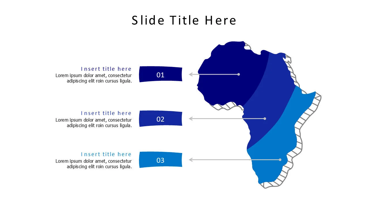 3 points divided clolored africa infographic