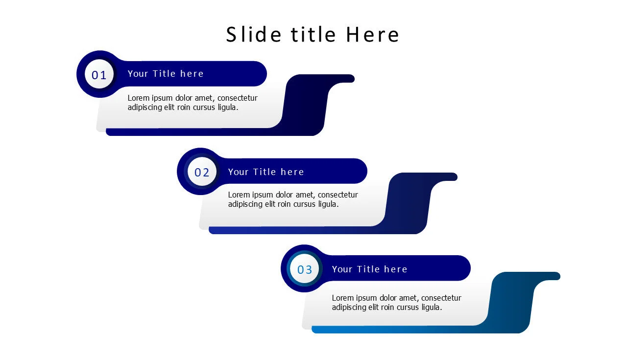 3 points gradient graphic infographic