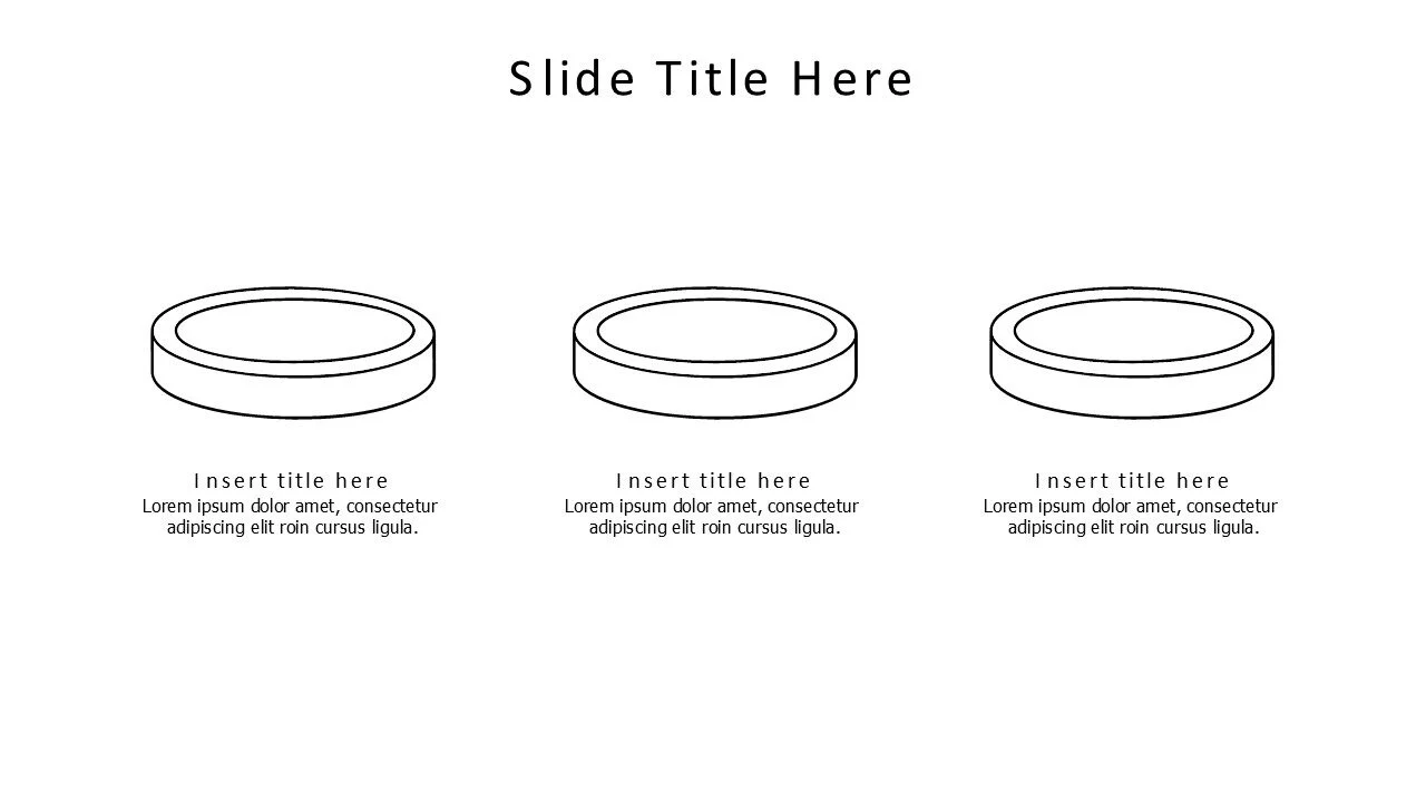 3 points outline buttons infographic