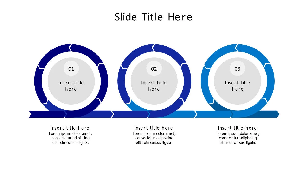 3 points rounding agile by arrows infographic