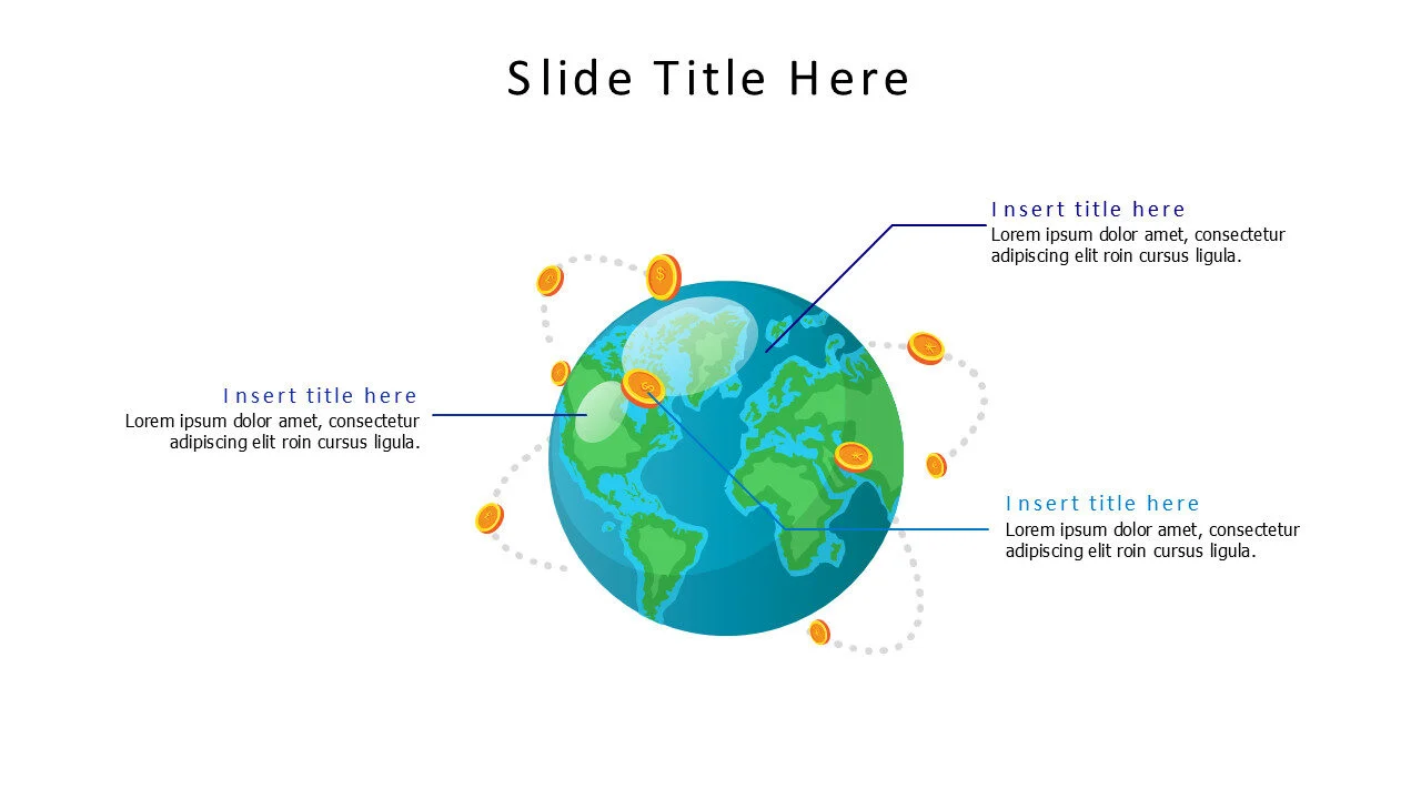 3 points signals around earth planet infographic