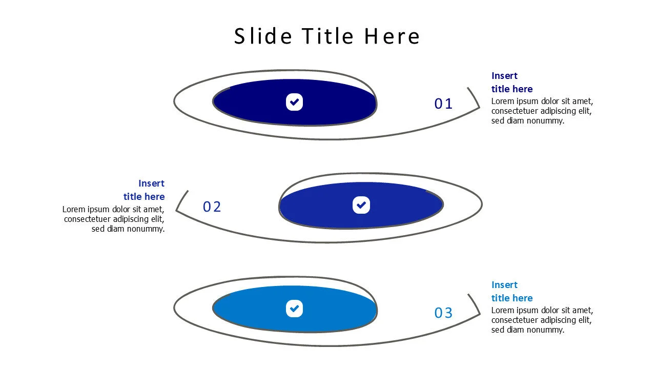 3 points sketchy curved line with icons infographic