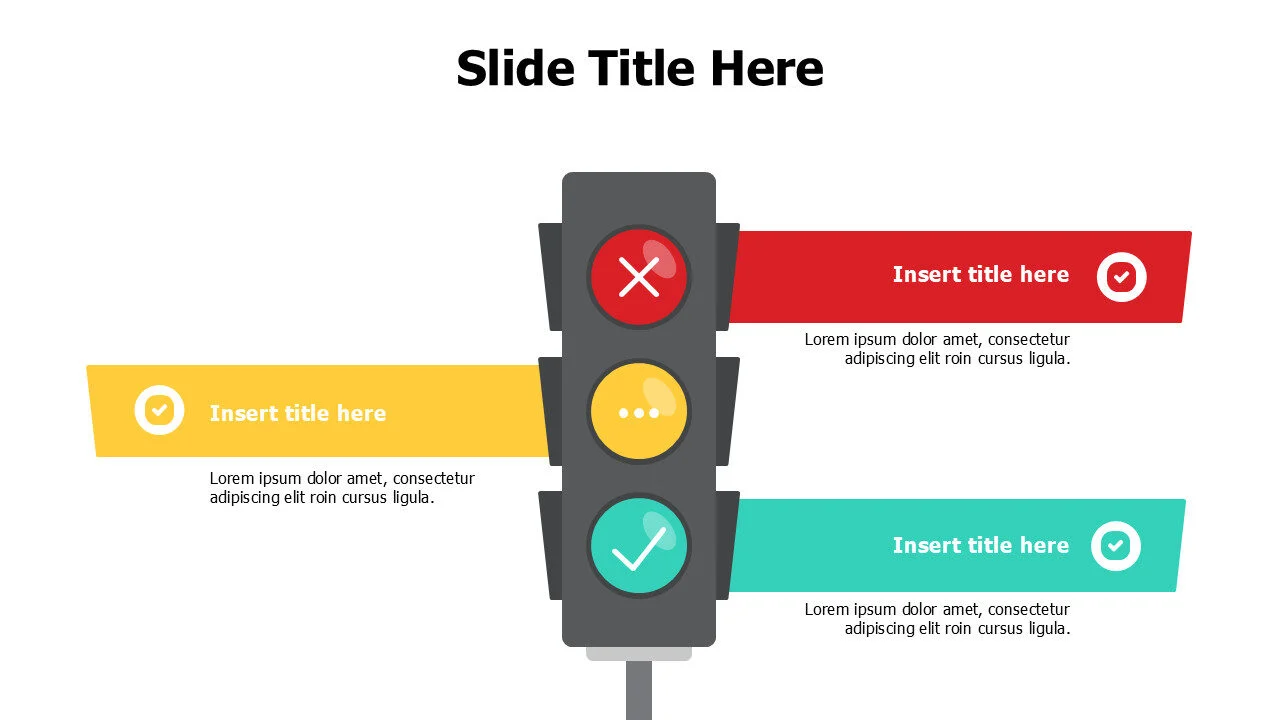 3 points traffic light infographic