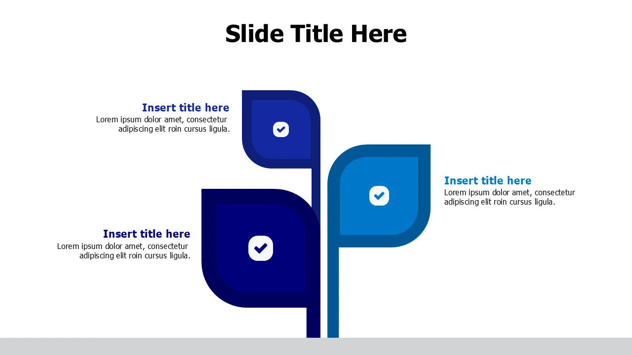 3 points tree leaf infographic
