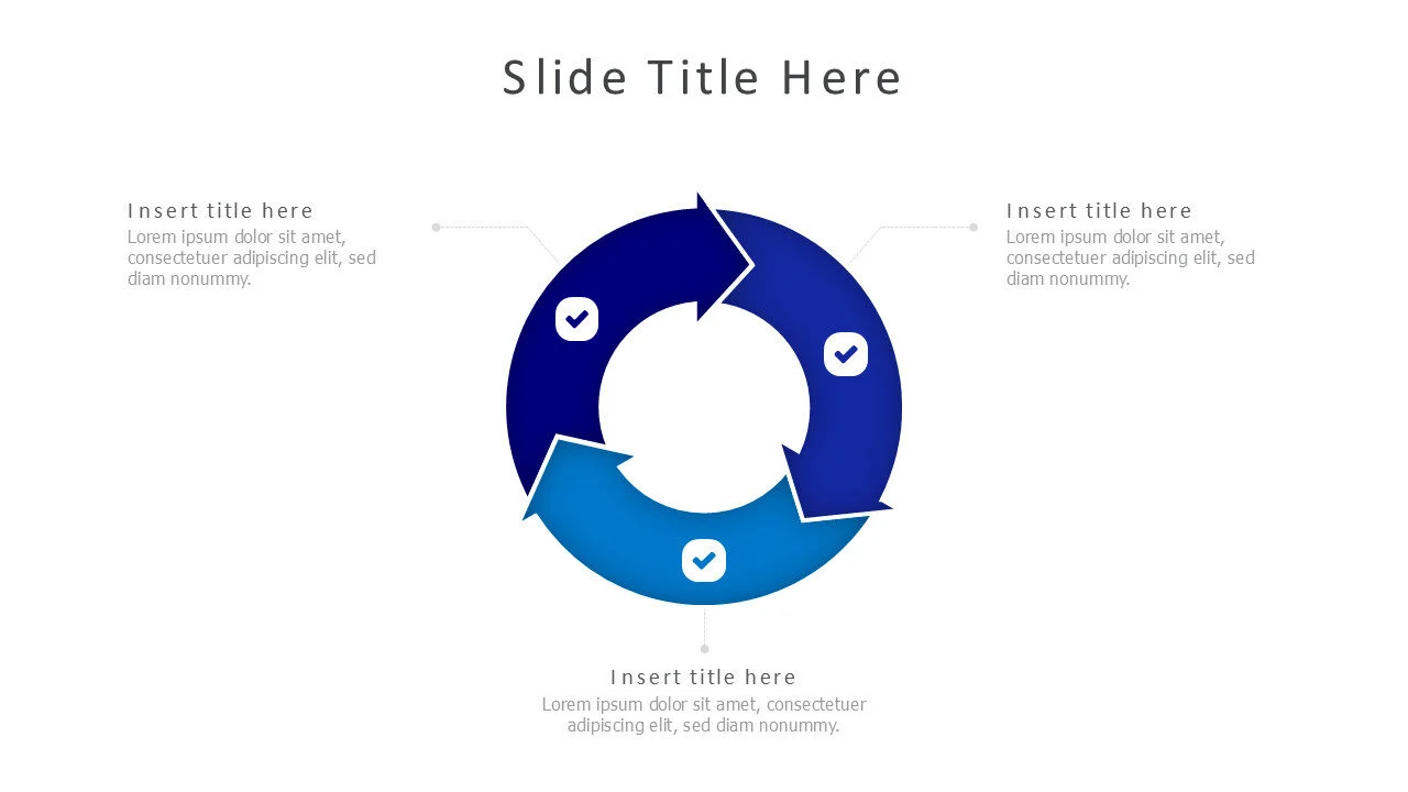 3 points with round arrows