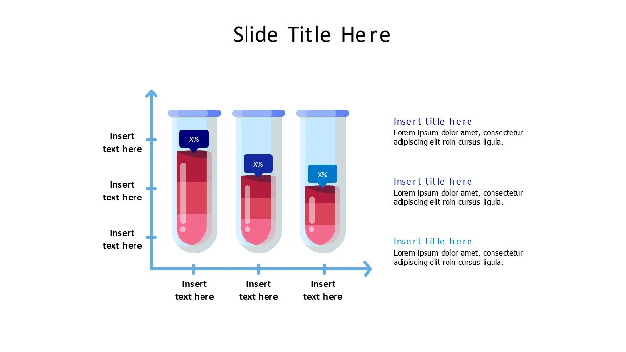 3 test tubes with percentages infographic