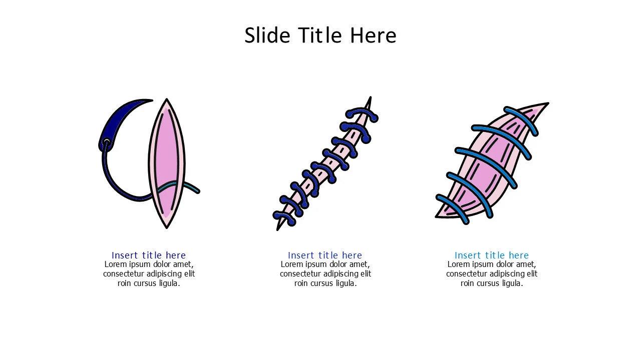 3 types of surgical stitches infographic