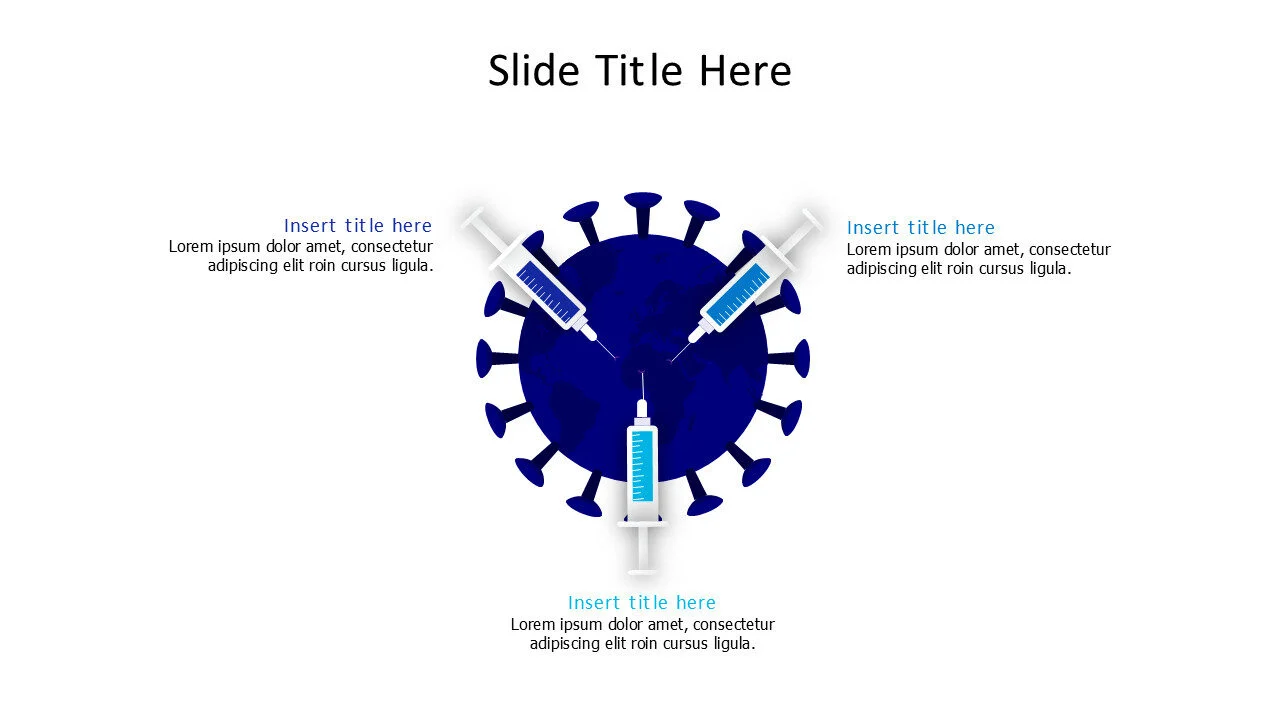 3 vaccine injections to corons virus infographic