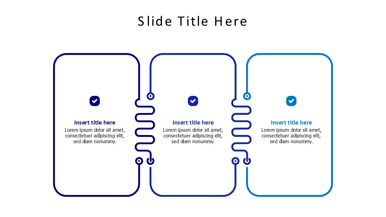 3 wires shapes with icones infographics